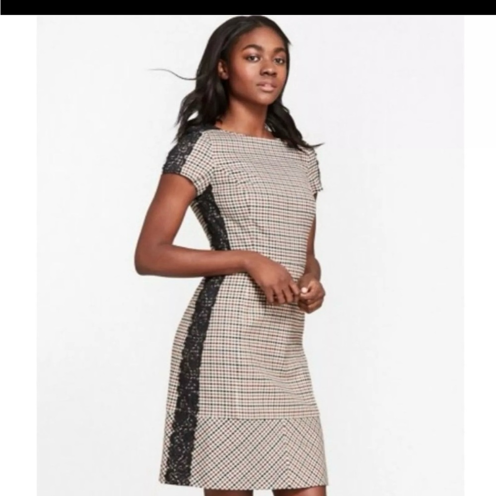 Brooks Brothers Black and Cream Midi Dress